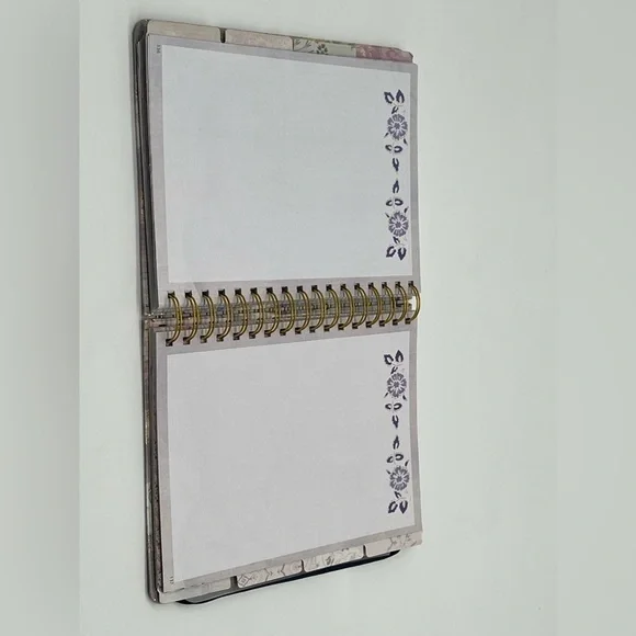 Journal notebook organizer Binder goals to do spiral notebook binder floral - Picture 4 of 11